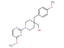 [4-(4-methoxybenzyl)-1-(4-methoxypyrimidin-2-yl)piperidin-4-yl]methanol