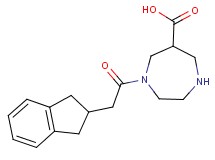 1-(2,3-dihydro-1H-inden-2-ylacetyl)-1,4-diazepane-6-carboxylic acid