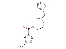 1-[(1-methyl-1H-pyrazol-4-yl)carbonyl]-4-(2-thienylmethyl)-1,4-diazepane