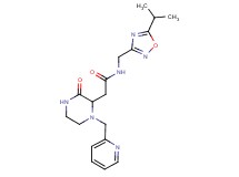 N-[(5-isopropyl-1,2,4-oxadiazol-3-yl)methyl]-2-[3-oxo-1-(2-pyridinylmethyl)-2-piperazinyl]acetamide