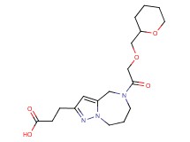3-{5-[(tetrahydro-2H-pyran-2-ylmethoxy)acetyl]-5,6,7,8-tetrahydro-4H-pyrazolo[1,5-a][1,4]diazepin-2-yl}propanoic acid