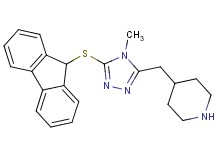 4-{[5-(9H-fluoren-9-ylthio)-4-methyl-4H-1,2,4-triazol-3-yl]methyl}piperidine