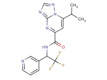 7-isopropyl-N-[2,2,2-trifluoro-1-(3-pyridinyl)ethyl][1,2,4]triazolo[1,5-a]pyrimidine-5-carboxamide