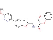 N-{[5-(6-methoxy-3-pyridazinyl)-2,3-dihydro-1-benzofuran-2-yl]methyl}-2,3-dihydro-1,4-benzodioxine-2-carboxamide