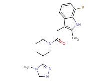 7-fluoro-2-methyl-3-{2-[3-(4-methyl-4H-1,2,4-triazol-3-yl)-1-piperidinyl]-2-oxoethyl}-1H-indole