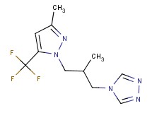 4-{2-methyl-3-[3-methyl-5-(trifluoromethyl)-1H-pyrazol-1-yl]propyl}-4H-1,2,4-triazole