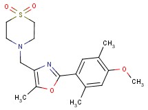 4-{[2-(4-methoxy-2,5-dimethylphenyl)-5-methyl-1,3-oxazol-4-yl]methyl}thiomorpholine 1,1-dioxide