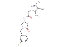 N-[1-(3-fluorobenzyl)-5-oxopyrrolidin-3-yl]-2-(3,4,5-trimethyl-1H-pyrazol-1-yl)acetamide