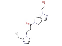2-[5-[3-(2-ethyl-1H-imidazol-1-yl)propanoyl]-5,6-dihydropyrrolo[3,4-c]pyrazol-1(4H)-yl]ethanol