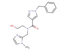 1-benzyl-N-(2-hydroxyethyl)-N-[(1-methyl-1H-imidazol-2-yl)methyl]-1H-pyrazole-4-carboxamide