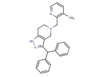 3-(diphenylmethyl)-5-[(3-methylpyridin-2-yl)methyl]-4,5,6,7-tetrahydro-1H-pyrazolo[4,3-c]pyridine