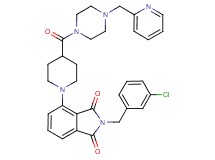 2-(3-chlorobenzyl)-4-(4-{[4-(2-pyridinylmethyl)-1-piperazinyl]carbonyl}-1-piperidinyl)-1H-isoindole-1,3(2H)-dione