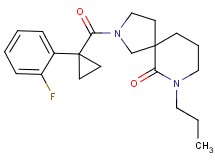 2-{[1-(2-fluorophenyl)cyclopropyl]carbonyl}-7-propyl-2,7-diazaspiro[4.5]decan-6-one