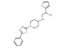 1-(2-furyl)-2-{[1-(5-phenyl-1,3,4-thiadiazol-2-yl)piperidin-4-yl]amino}ethanol