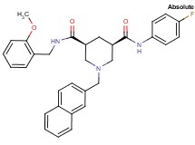 (3R,5S)-N-(4-fluorophenyl)-N'-(2-methoxybenzyl)-1-(2-naphthylmethyl)-3,5-piperidinedicarboxamide