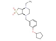 (4aS*,7aR*)-1-[3-(cyclopentyloxy)benzyl]-4-ethyloctahydrothieno[3,4-b]pyrazine 6,6-dioxide