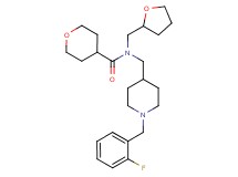 N-{[1-(2-fluorobenzyl)-4-piperidinyl]methyl}-N-(tetrahydro-2-furanylmethyl)tetrahydro-2H-pyran-4-carboxamide