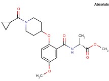 methyl N-(2-{[1-(cyclopropylcarbonyl)-4-piperidinyl]oxy}-5-methoxybenzoyl)-D-alaninate