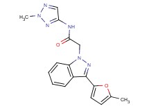 2-[3-(5-methyl-2-furyl)-1H-indazol-1-yl]-N-(2-methyl-2H-1,2,3-triazol-4-yl)acetamide
