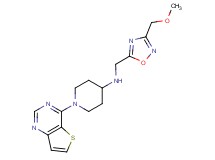 N-{[3-(methoxymethyl)-1,2,4-oxadiazol-5-yl]methyl}-1-thieno[3,2-d]pyrimidin-4-ylpiperidin-4-amine
