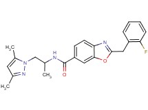 N-[2-(3,5-dimethyl-1H-pyrazol-1-yl)-1-methylethyl]-2-(2-fluorobenzyl)-1,3-benzoxazole-6-carboxamide