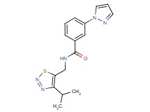 N-[(4-isopropyl-1,2,3-thiadiazol-5-yl)methyl]-3-(1H-pyrazol-1-yl)benzamide