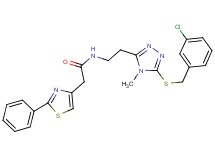 N-(2-{5-[(3-chlorobenzyl)thio]-4-methyl-4H-1,2,4-triazol-3-yl}ethyl)-2-(2-phenyl-1,3-thiazol-4-yl)acetamide