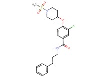 3-chloro-4-{[1-(methylsulfonyl)-4-piperidinyl]oxy}-N-(3-phenylpropyl)benzamide
