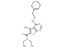 4-{[2-(1-cyclohexen-1-yl)ethyl]amino}-N,N-diethyl-5-methylthieno[2,3-d]pyrimidine-6-carboxamide