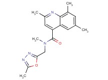 N,2,6,8-tetramethyl-N-[(5-methyl-1,3,4-oxadiazol-2-yl)methyl]-4-quinolinecarboxamide