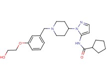 N-(1-{1-[3-(2-hydroxyethoxy)benzyl]-4-piperidinyl}-1H-pyrazol-5-yl)cyclopentanecarboxamide
