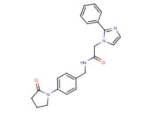 N-[4-(2-oxo-1-pyrrolidinyl)benzyl]-2-(2-phenyl-1H-imidazol-1-yl)acetamide