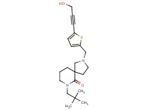 7-(2,2-dimethylpropyl)-2-{[5-(3-hydroxy-1-propyn-1-yl)-2-thienyl]methyl}-2,7-diazaspiro[4.5]decan-6-one