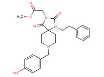 methyl [8-(4-hydroxybenzyl)-2,4-dioxo-1-(2-phenylethyl)-1,3,8-triazaspiro[4.5]dec-3-yl]acetate
