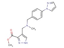 methyl 4-({methyl[4-(1H-pyrazol-1-yl)benzyl]amino}methyl)-1H-pyrazole-3-carboxylate
