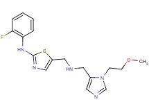 N-(2-fluorophenyl)-5-[({[1-(2-methoxyethyl)-1H-imidazol-5-yl]methyl}amino)methyl]-1,3-thiazol-2-amine