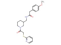 2-(4-methoxyphenyl)-N-({1-[(2-pyridinylthio)acetyl]-3-piperidinyl}methyl)acetamide