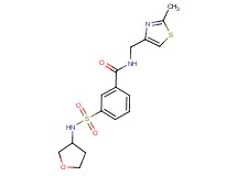 N-[(2-methyl-1,3-thiazol-4-yl)methyl]-3-[(tetrahydrofuran-3-ylamino)sulfonyl]benzamide
