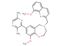 7-(3,6-dimethyl-2-pyrazinyl)-9-methoxy-4-[(8-methoxy-2-quinolinyl)methyl]-2,3,4,5-tetrahydro-1,4-benzoxazepine