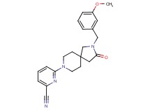 6-[2-(3-methoxybenzyl)-3-oxo-2,8-diazaspiro[4.5]dec-8-yl]-2-pyridinecarbonitrile