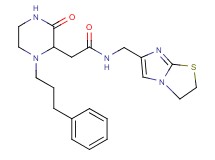 N-(2,3-dihydroimidazo[2,1-b][1,3]thiazol-6-ylmethyl)-2-[3-oxo-1-(3-phenylpropyl)-2-piperazinyl]acetamide
