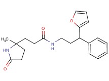 N-[3-(2-furyl)-3-phenylpropyl]-3-(2-methyl-5-oxo-2-pyrrolidinyl)propanamide