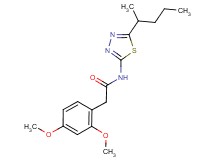 2-(2,4-dimethoxyphenyl)-N-[5-(1-methylbutyl)-1,3,4-thiadiazol-2-yl]acetamide