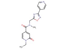1-ethyl-N-methyl-2-oxo-N-{[3-(4-pyridinyl)-1,2,4-oxadiazol-5-yl]methyl}-1,2-dihydro-4-pyridinecarboxamide