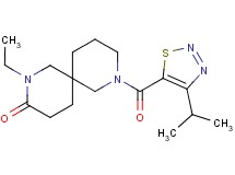 2-ethyl-8-[(4-isopropyl-1,2,3-thiadiazol-5-yl)carbonyl]-2,8-diazaspiro[5.5]undecan-3-one