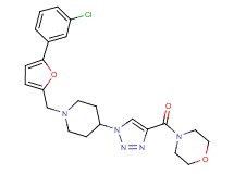 4-{[1-(1-{[5-(3-chlorophenyl)-2-furyl]methyl}-4-piperidinyl)-1H-1,2,3-triazol-4-yl]carbonyl}morpholine