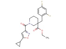 ethyl 1-[(5-cyclopropyl-3-isoxazolyl)carbonyl]-3-(2,4-difluorobenzyl)-3-piperidinecarboxylate