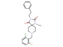 8-(2-chloro-6-fluorobenzyl)-1-methyl-3-(2-phenylethyl)-1,3,8-triazaspiro[4.5]decane-2,4-dione