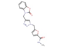 N-methyl-5-({4-[(2-oxo-1,3-benzoxazol-3(2H)-yl)methyl]-1H-1,2,3-triazol-1-yl}methyl)-2-furamide