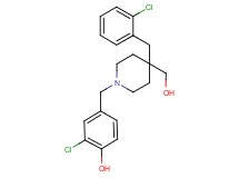 2-chloro-4-{[4-(2-chlorobenzyl)-4-(hydroxymethyl)-1-piperidinyl]methyl}phenol